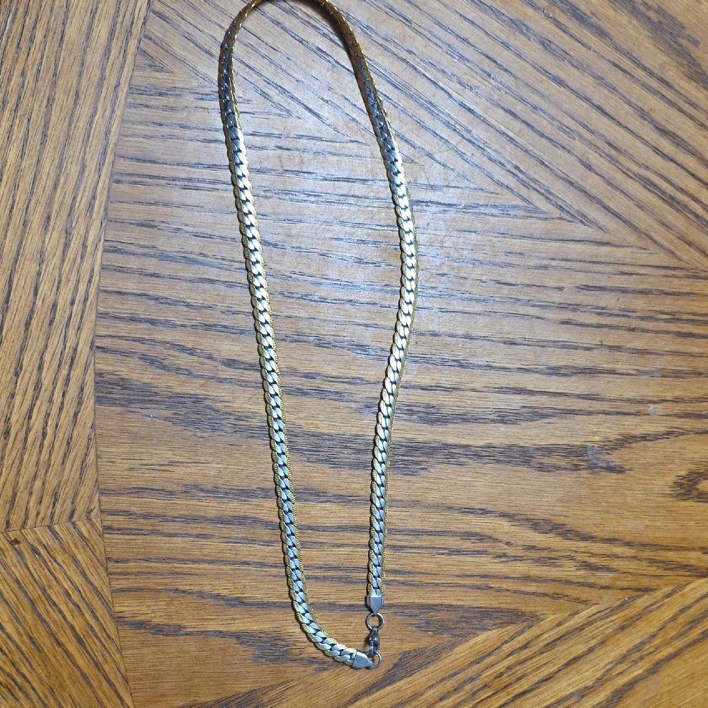 Gold and Silver Chain Necklace